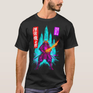 Lustiger Samurai-Cyberpunk-Krieger sagt sarkastisc T-Shirt
