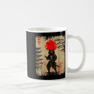 Lustiger Samurai-Katze Japanische Kunst Grafik T-S Kaffeetasse