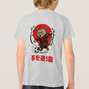 Lustiger Samurai-Katzen-Fußball - Geschenk für Ani Tri-Blend Shirt