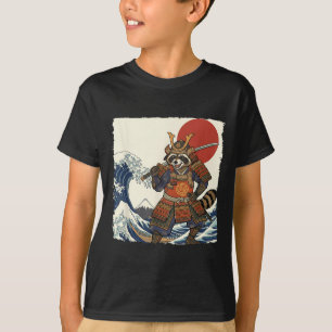 Lustiger Samurai-Waschbär japanischer Krieger & T-Shirt