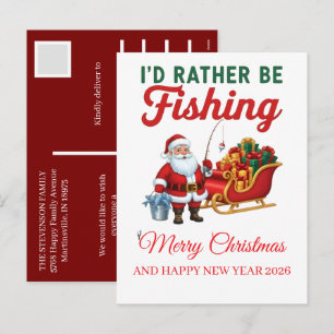 Lustiger Santa-Angler Weihnachten 2025 Elegantes S