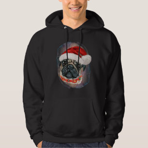Lustiger Santa-Mops-Hund Weihnachten Hoodie