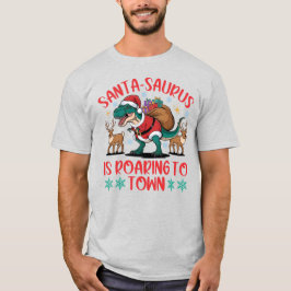 Lustiger Santa-saurus T-Rex Dinosaur Weihnachten T-Shirt