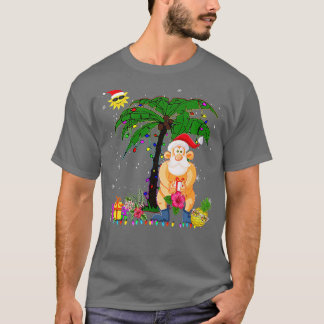 Lustiger Santa Sommer Schwimmanzug Lustige Weihnac T-Shirt