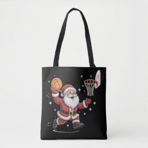 Lustiger Santa spielt Basketball Weihnachtsgeschen