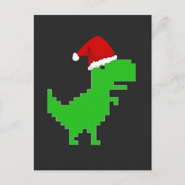 lustiger Santa-Trex Postkarte (Vorderseite)