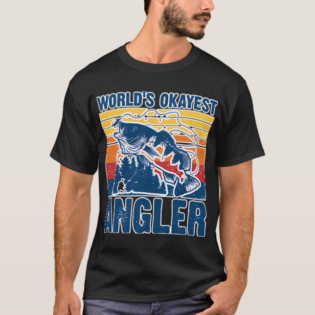 Lustiger sarkastischer Angler Fischer T-Shirt (Vorderseite)