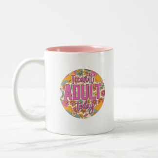 Lustiger sarkastischer bunter Erwachsenwerden-Bech Zweifarbige Tasse
