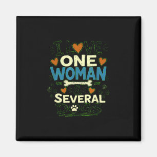 Lustiger sarkastischer Hundeliebhaber liebt eine F Magnet