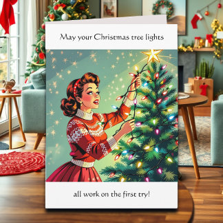 Lustiger Sarkastischer Retro-Weihnachtshumor Karte
