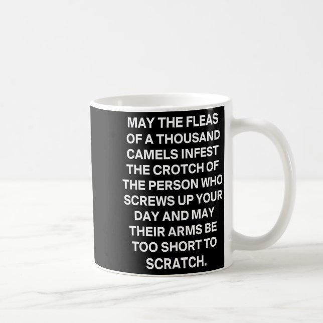 Lustiger sarkastischer Spruch mögen die Flöhe von  Kaffeetasse (Rechts)