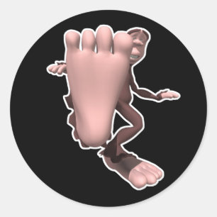 lustiger Sasquatch Bigfoot Runder Aufkleber