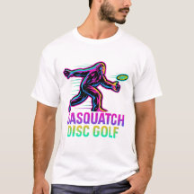 Lustiger Sasquatch-Disc-Golf-Retro-Neon - Bigfoot