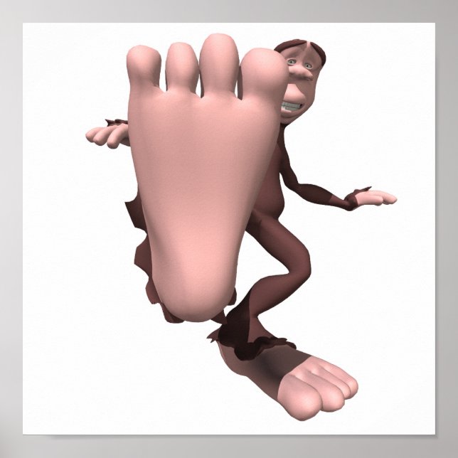 lustiger Sasquatschfuß Poster (Vorne)