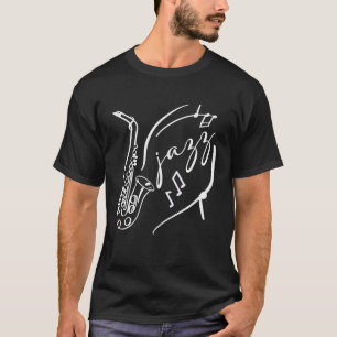 Lustiger Saxophonspieler Männer Frauen Musik Jazz T-Shirt