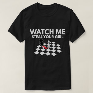 Lustiger Schach Springer Zug Stiehlt Dein Königin T-Shirt
