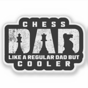 Lustiger Schach-Vater wie ein normaler Vater, aber Aufkleber