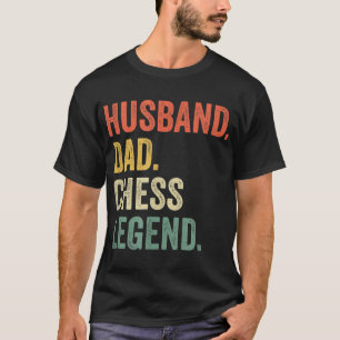 Lustiger Schachspieler Ehemann Vater Schachlegende T-Shirt
