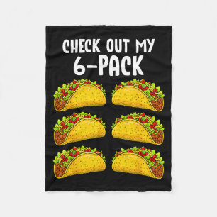 Lustiger Schau Dir Meinen 6 Pack Taco Fitness Mexi Fleecedecke