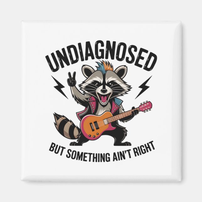 Lustiger schaukelnder Waschbär  Magnet (Vorne)