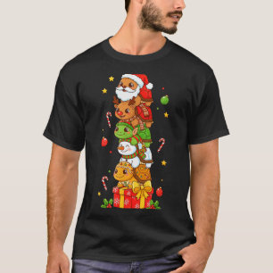 Lustiger Schildkröten-Weihnachtsmann-Elf-Schneeman T-Shirt