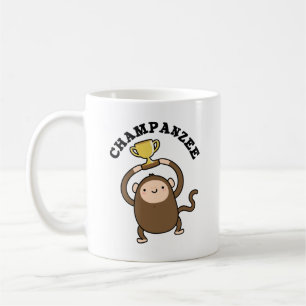 Lustiger Schimpanse Champion Schimpanse Wortspiel  Kaffeetasse