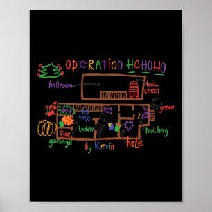 Lustiger Schlachtplan Weihnachten Zuhause Kinder H Poster