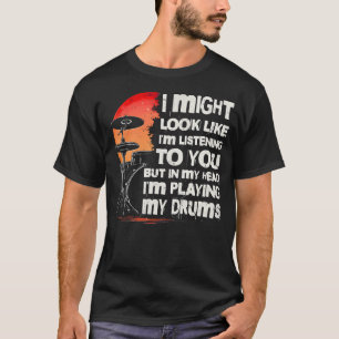 Lustiger Schlagzeuger Drumline Schlagzeugschlagzeu T-Shirt