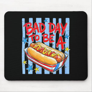Lustiger schlechter Tag, ein Hotdog am 4. Juli für Mousepad