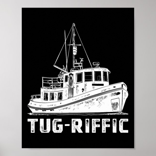 Lustiger Schlepper Schubboot Schleppboot-Witz  Poster (Vorne)