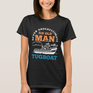 Lustiger Schlepper Unterschätze niemals einen alte T-Shirt
