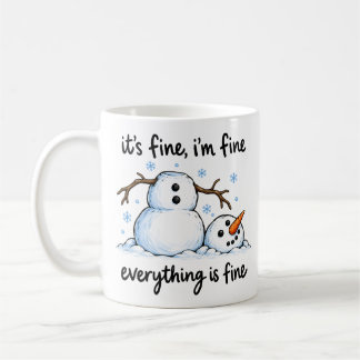 Lustiger Schmelz-Schneemann Winter Humor Kaffeetasse