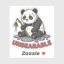 Lustiger schmelzender Panda-Brand-Out-Aufkleber Aufkleber
