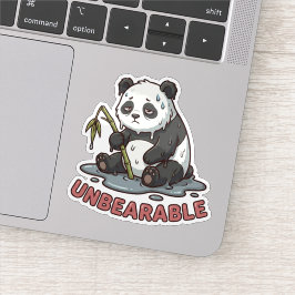 Lustiger schmelzender Panda-Brand-Out-Aufkleber Aufkleber