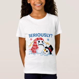 Lustiger schmelzender Schneemann Wirklich Stress T-Shirt