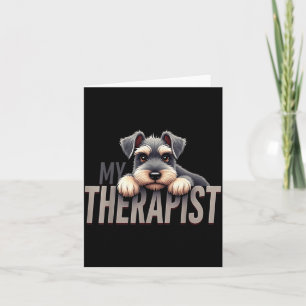 Lustiger Schnau-Welpe Mein Therast Schnauzer Hund  Karte