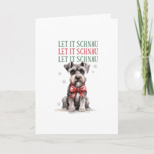Lustiger Schnauzer Hund Weihnachten Frohe Feiertag