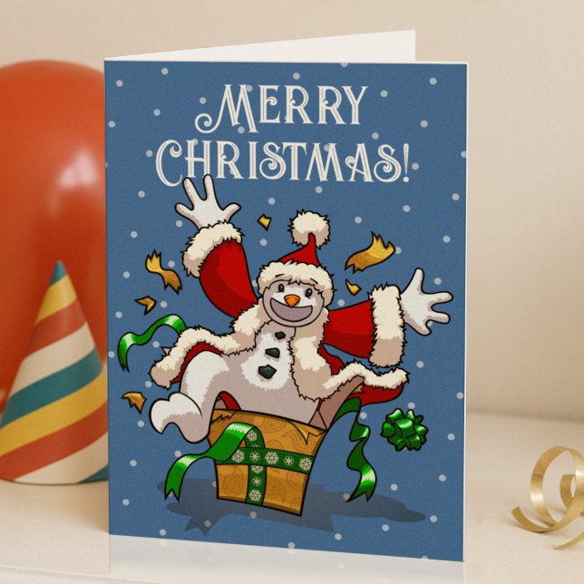 Lustiger Schneemann Frohe Weihnachten Überraschung (Von Creator hochgeladen)