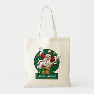 Lustiger Schneemann Frohe Weihnachten Überraschung Tragetasche