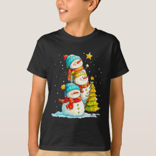 Lustiger Schneemann für Frauen Männer Kinder Famil T-Shirt
