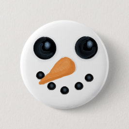 Lustiger Schneemann-Gesichts-Knopf Button