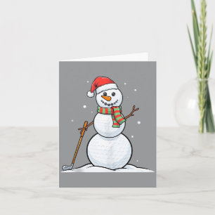 Lustiger Schneemann Golf Liebhaber Weihnachtsgesch Karte