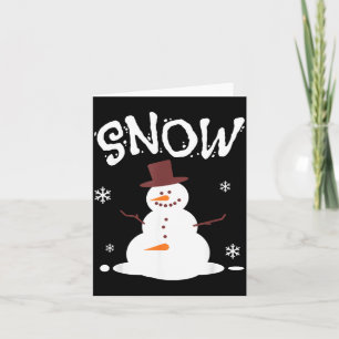 Lustiger Schneemann und Schneefräse passendes Paar Karte