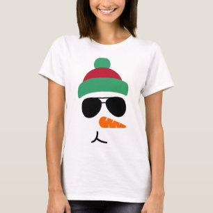 Lustiger Schneemann Weihnachten Sungles T-Shirt