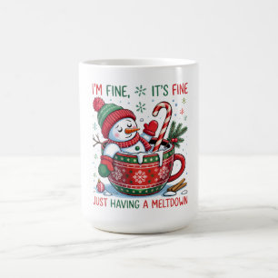 Lustiger Schneemann Weihnachtstasse Kaffeetasse