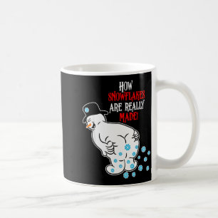 Lustiger Schneemann Wie Schneeflocken wirklich gem Kaffeetasse