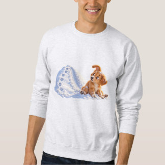 Lustiger Schneerutsch-Hund-Jungen-Sweatshirt Sweatshirt