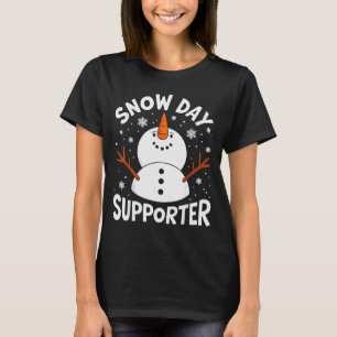Lustiger Schneetag Unterstützer Schneeflocke Weihn T-Shirt