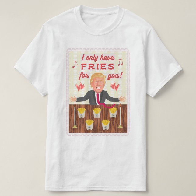Lustiger Schnellimbiß Donald Trump brät T-Shirt (Design vorne)