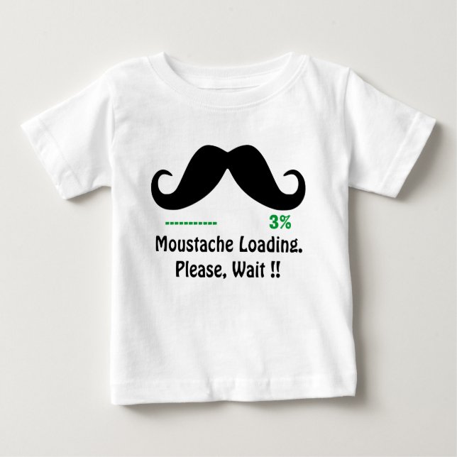 lustiger Schnurrbart Baby T-shirt (Vorderseite)